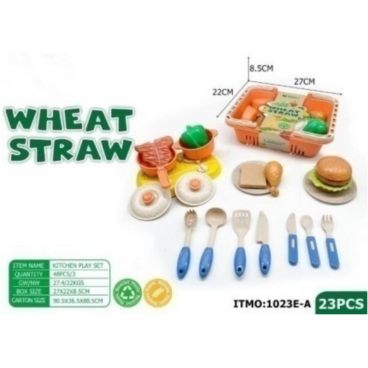 Straw kitchen picnic tableware2023E-A