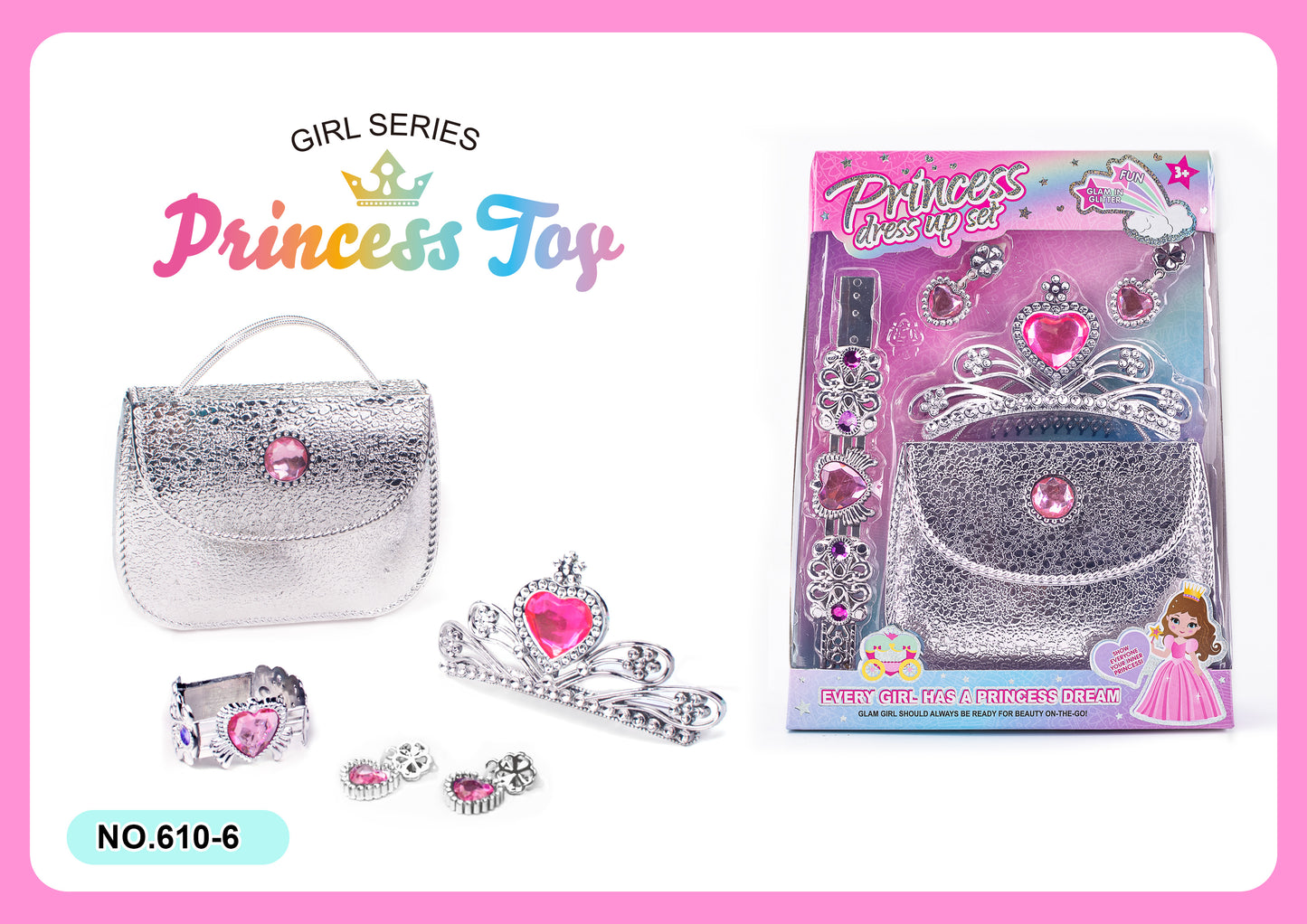 Girls' Series Princess Dress Up Toy Set