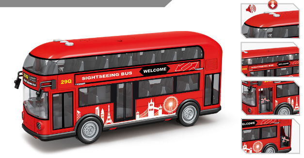 City Double-Decker Bus Toy