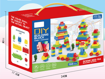 Colorful Puzzle building blocks