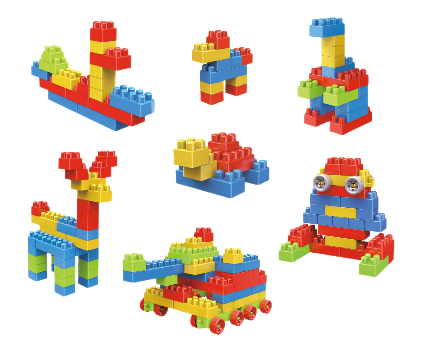 Colorful Puzzle Building Blocks